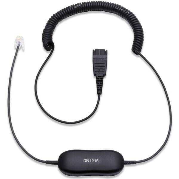 Jabra GN1216 QD-Kabel Für Avaya Telefone – Quick-Disconnect, Mit Lautstärkeregler, Für Headsets